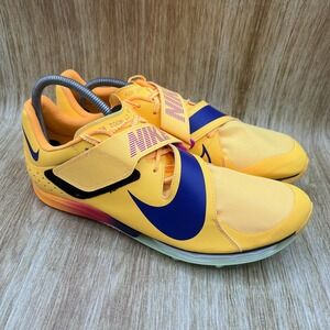 Nike Air Zoom LJ Elite Mens Size 12.5 Citron Pulse Track Field Spikes FZ9326-800
